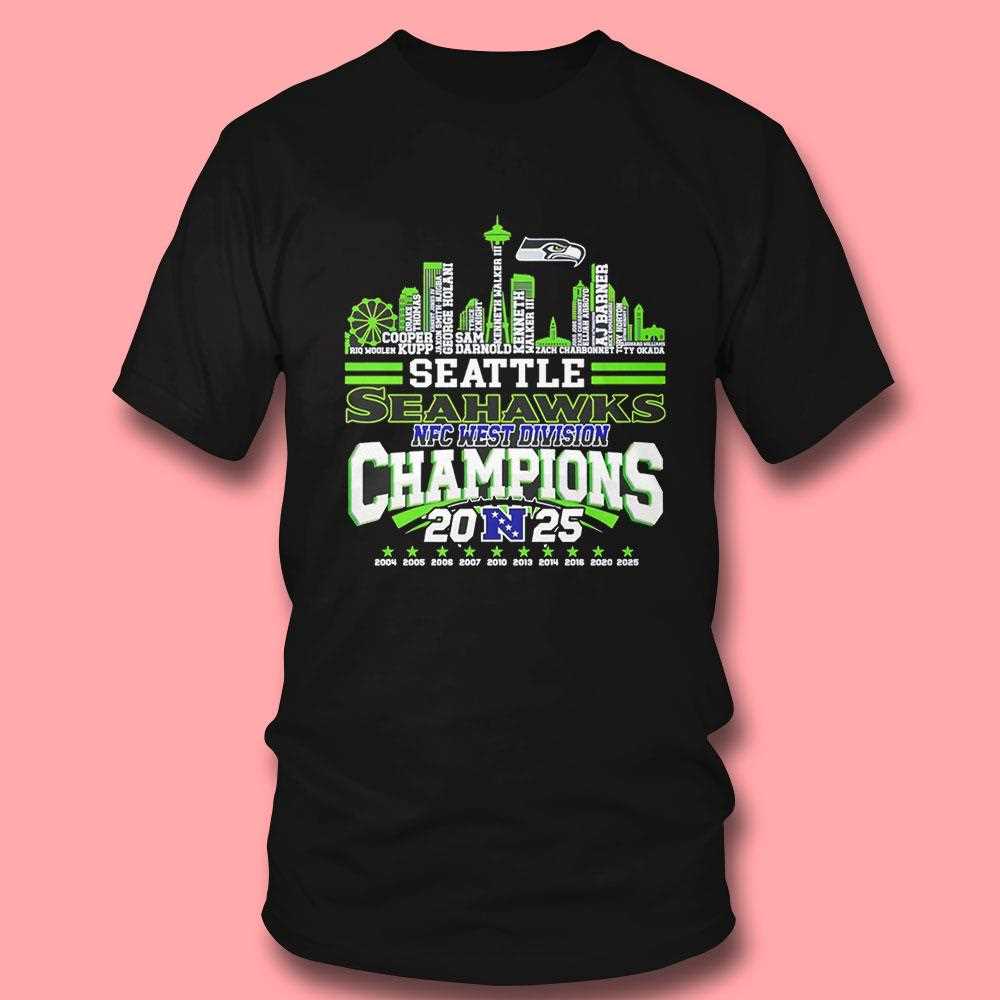 Seattle Seahawks Nfc West Division Champions Skyline 2025 Tee Seattle Seahawks Nfc West Division Champions Skyline 2025 Tee