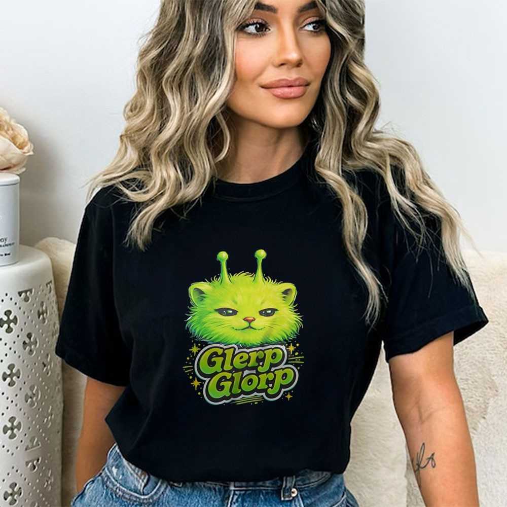 Glerp Glorp Alien Cat Tee Glerp Glorp Alien Cat Tee