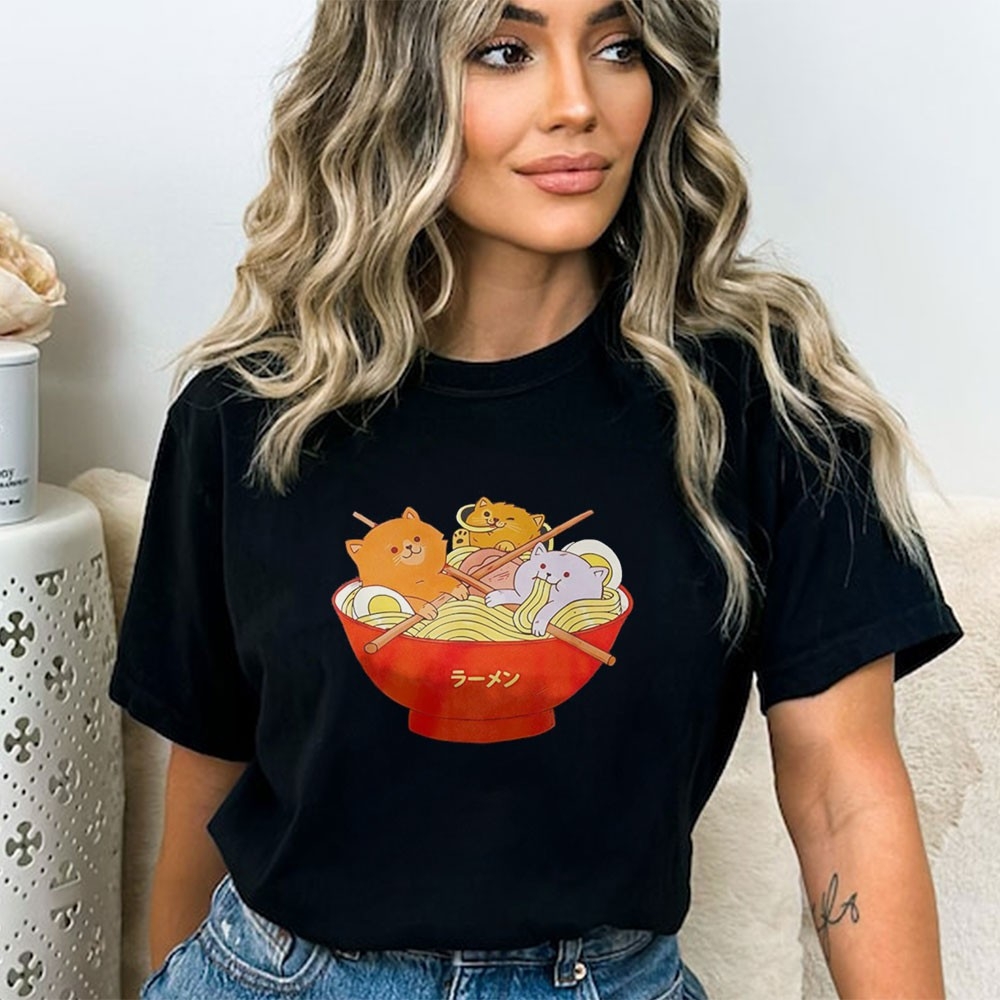 Noodles Ramen Japanese Kawaii Cat Tee Noodles Ramen Japanese Kawaii Cat Tee