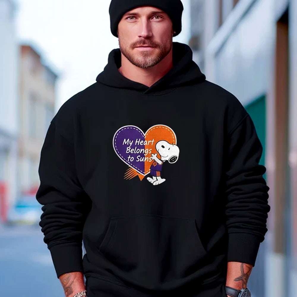 Phoenix Suns X Snoopy Cartoon Valentine 2026 Tee Phoenix Suns X Snoopy Cartoon Valentine 2026 Tee