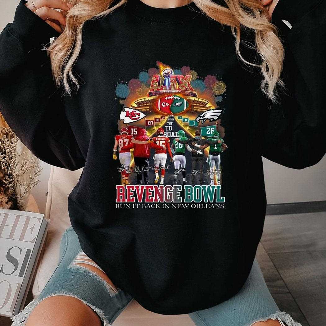 Kansas City Chiefs And Philadelphia Eagles Revenge Bowl Tee Kansas City Chiefs And Philadelphia Eagles Revenge Bowl Tee