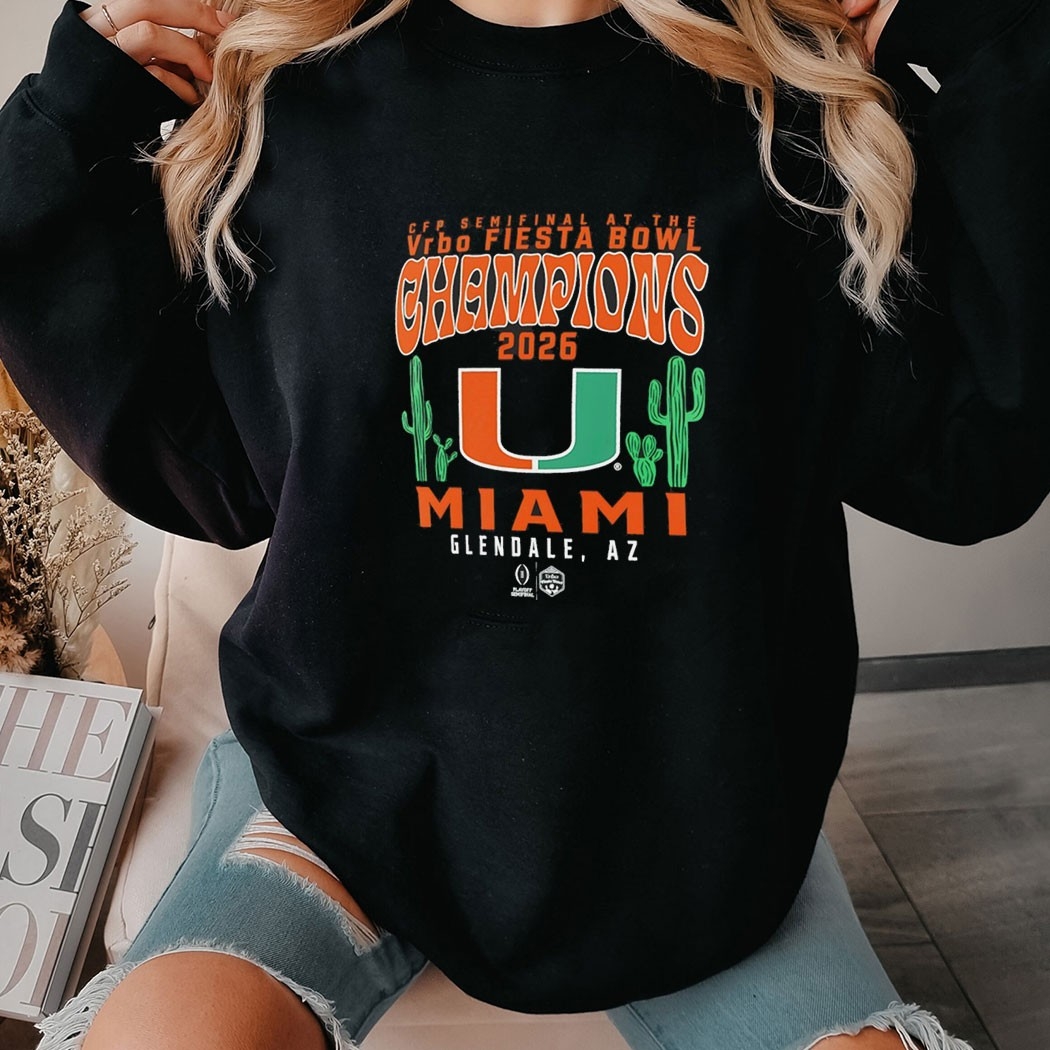 Miami Hurricanes College Football Playoff 2026 Fiesta Bowl Champions Scoring Drive Tee Miami Hurricanes College Football Playoff 2026 Fiesta Bowl Champions Scoring Drive Tee