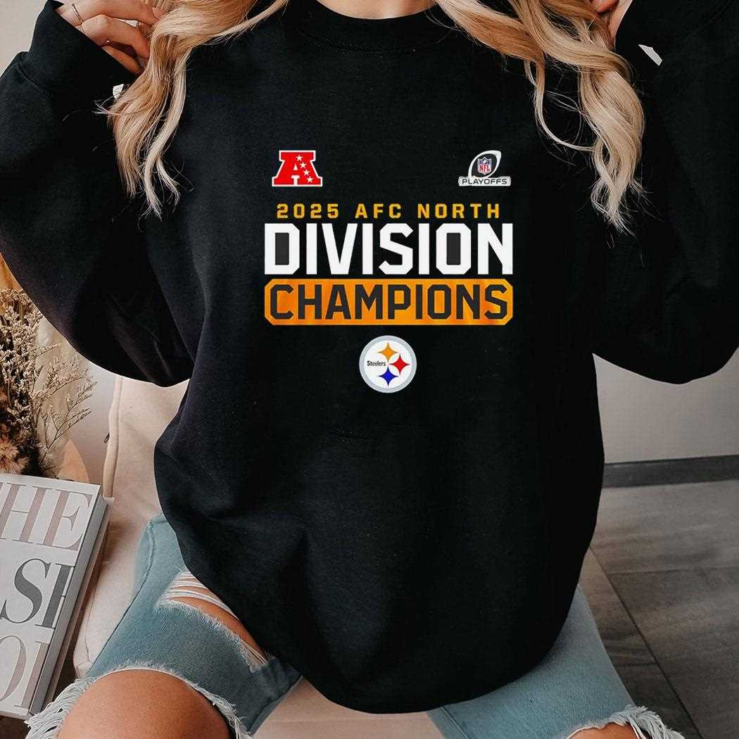 Pittsburgh Steelers 2025 Afc North Division Champions Tee Pittsburgh Steelers 2025 Afc North Division Champions Tee