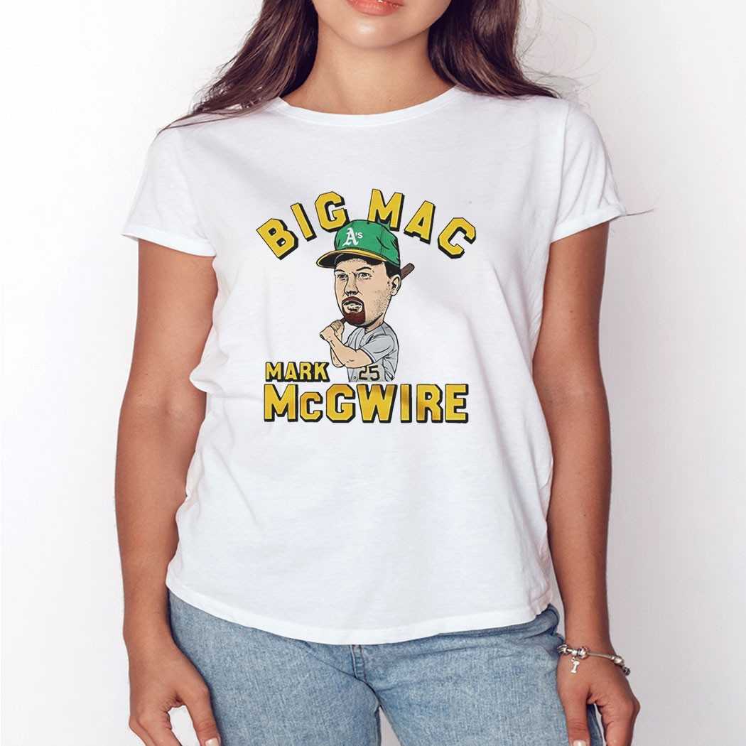 Mark Mcgwire Big Mac Oakland Athletics Caricatures Tee Mark Mcgwire Big Mac Oakland Athletics Caricatures Tee