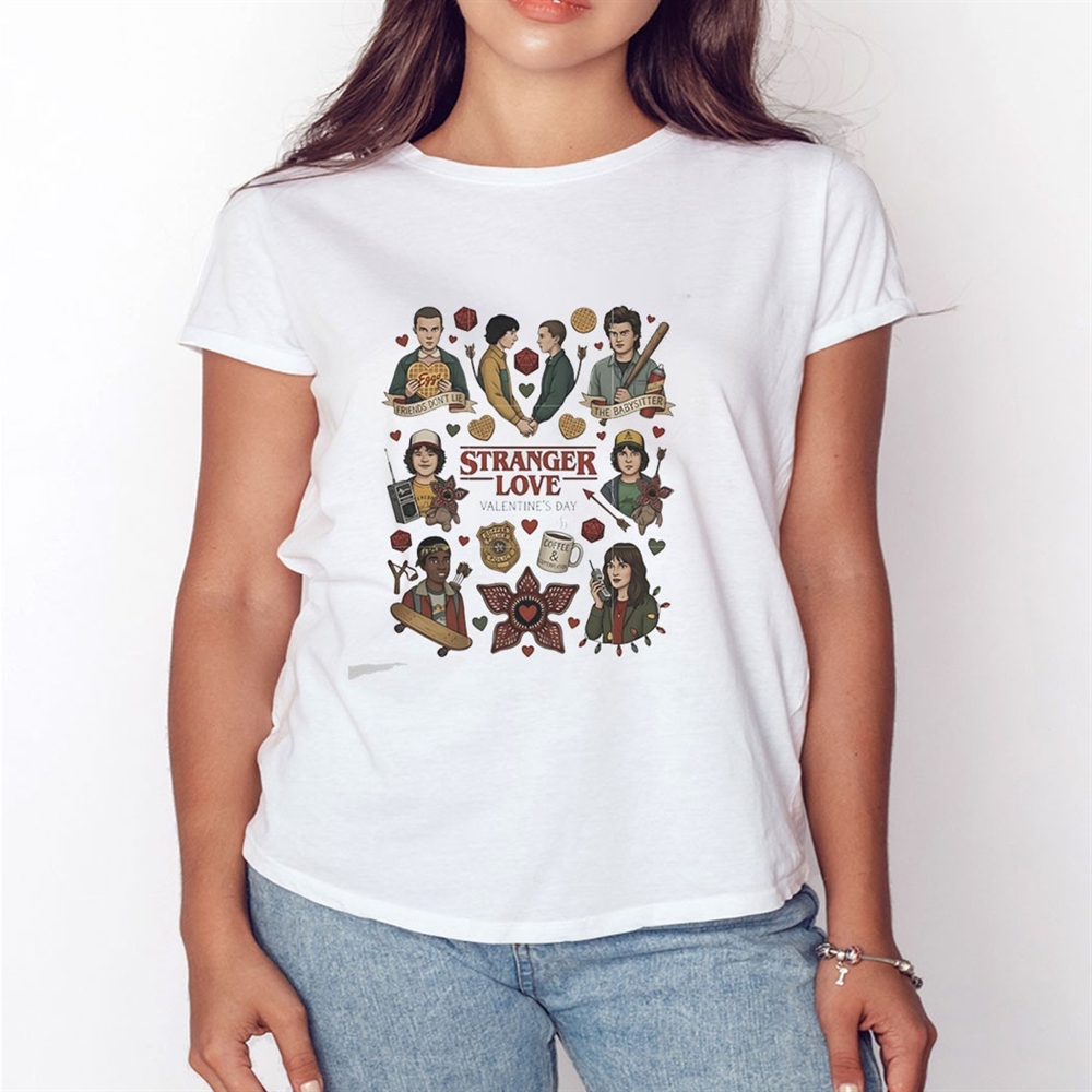 Stranger Love Valentine Day Stranger Things Tee Stranger Love Valentine Day Stranger Things Tee