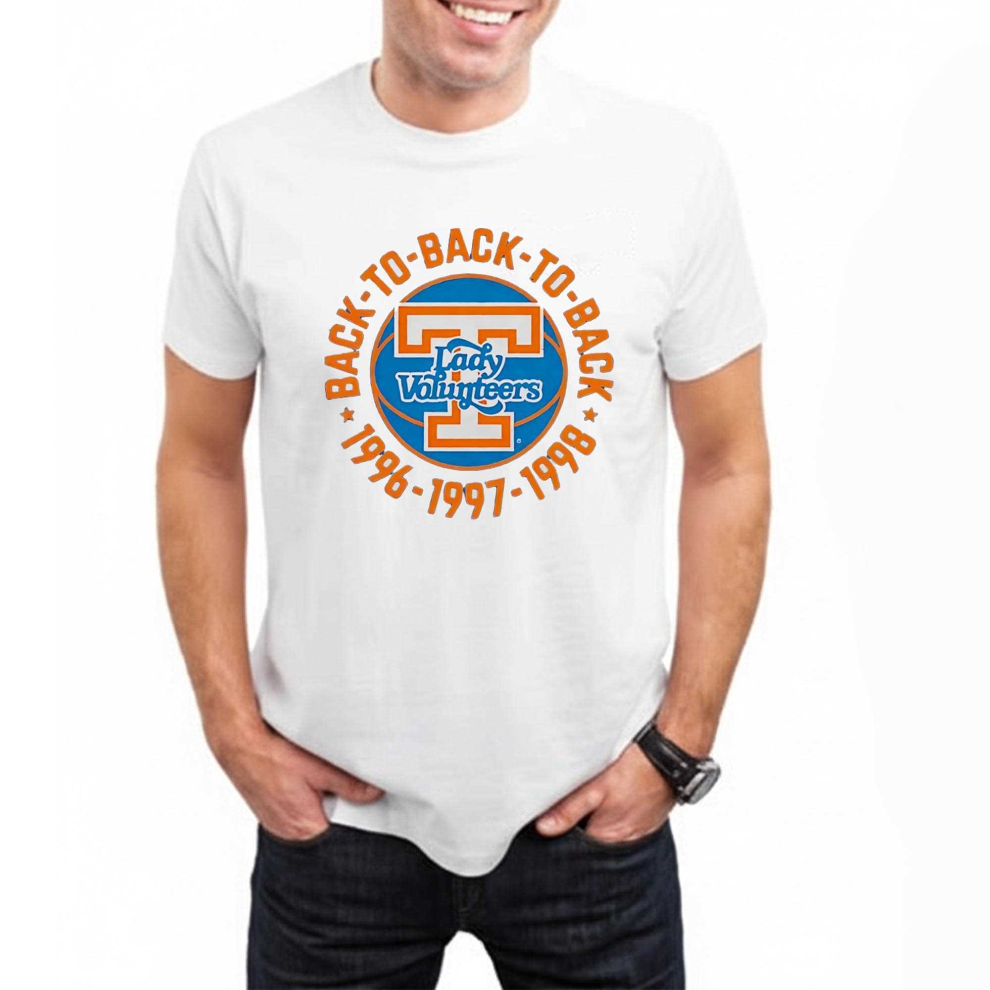 Tennessee Volunteers Lady Volunteers Back To Back To Back 1996 1997 1998 Tee Tennessee Volunteers Lady Volunteers Back To Back To Back 1996 1997 1998 Tee