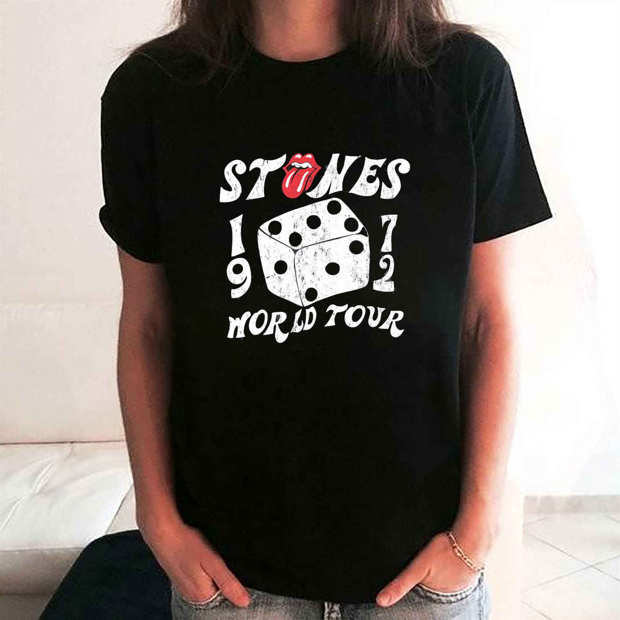 1972 World Tour Rolling Stones Mineral Wash Tee