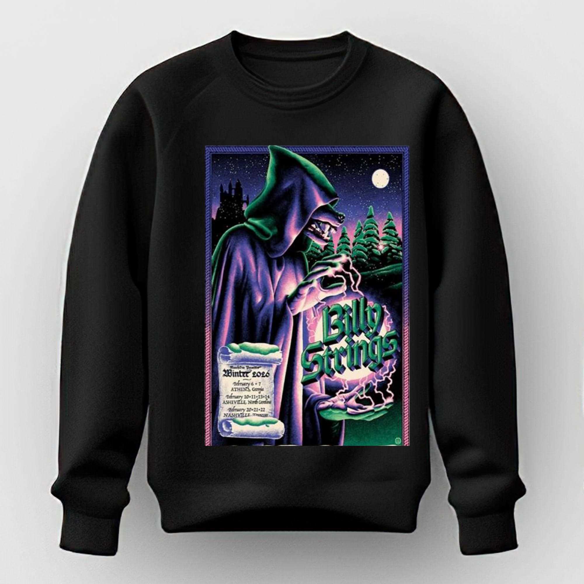 Billy Strings Winter 2026 Poster T-shirt Billy Strings Winter 2026 Poster T-shirt