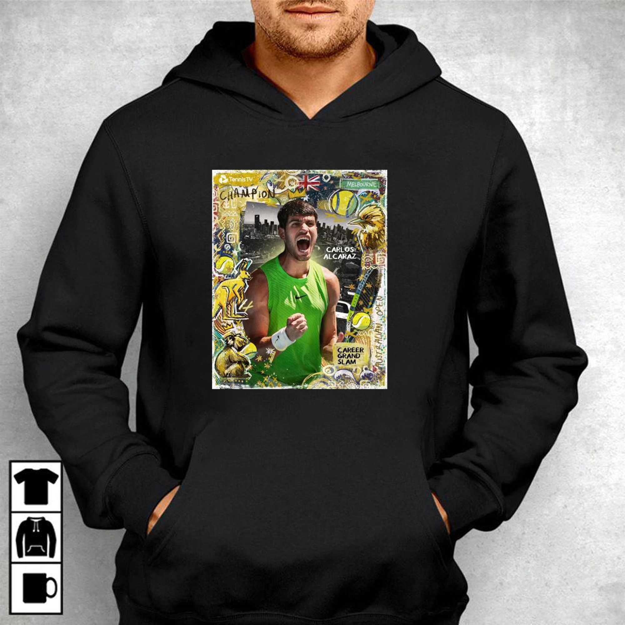 Carlos Alcaraz 2026 Australia Open Champion Young Carlos Photo Shirt Carlos Alcaraz 2026 Australia Open Champion Young Carlos Photo Shirt