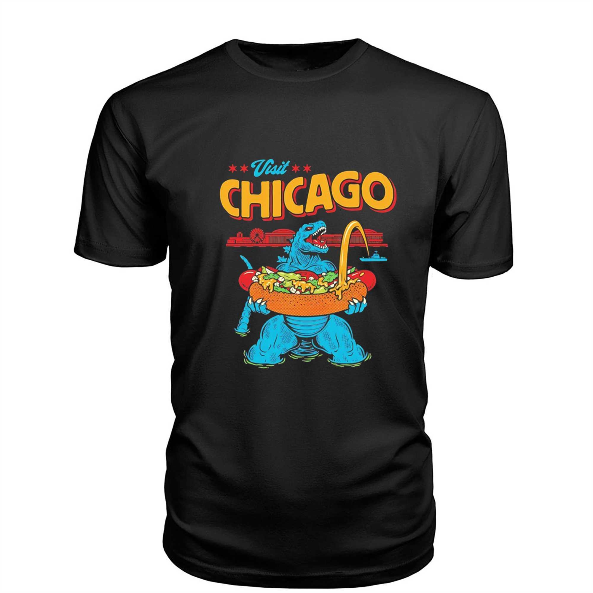 Godzilla Visits Chicago Tee Godzilla Visits Chicago Tee