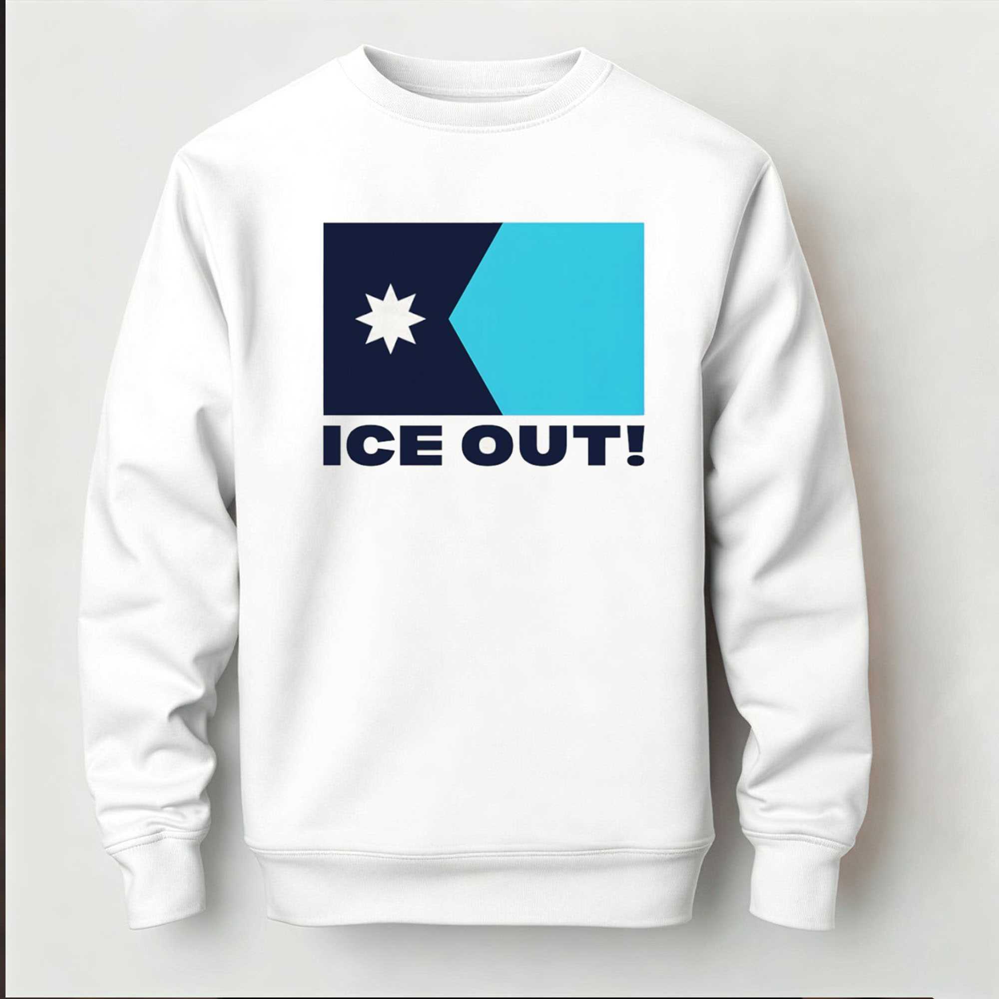 Ice Out Minnesota Political Flag Tee Ice Out Minnesota Political Flag Tee