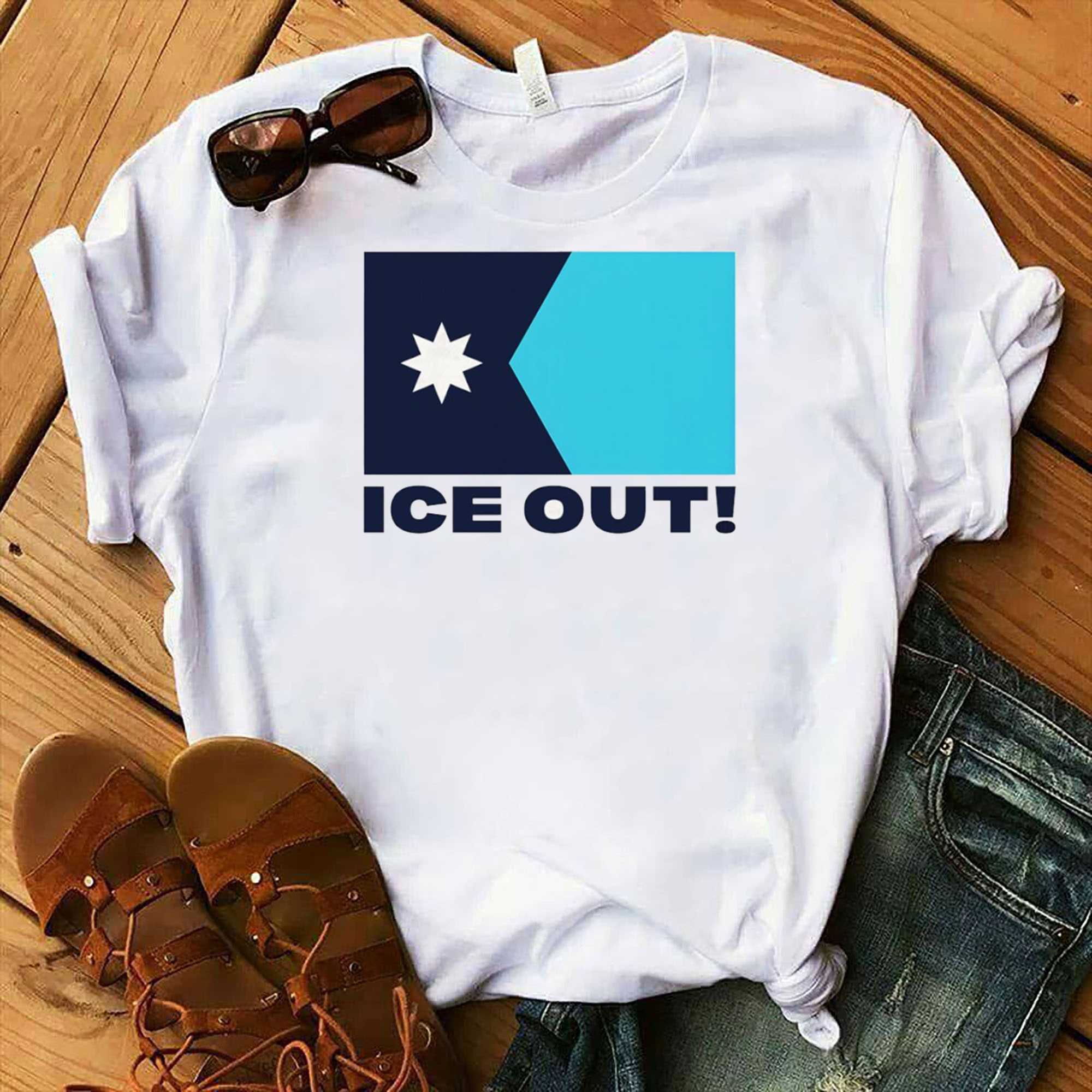 Ice Out Minnesota Political Flag Tee Ice Out Minnesota Political Flag Tee