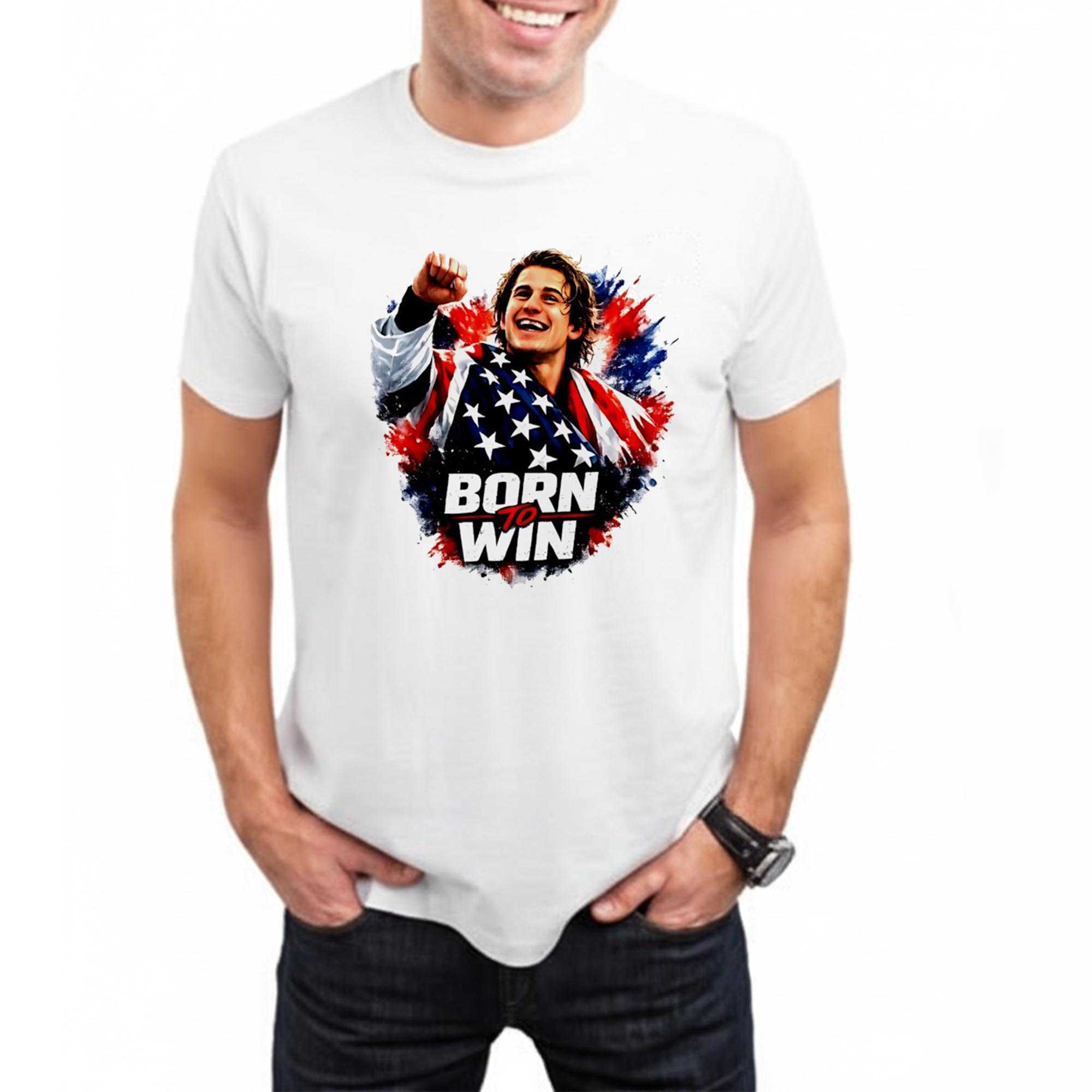 Jack Hughes New Jersey Devils Born To Win Tee Jack Hughes New Jersey Devils Born To Win Tee