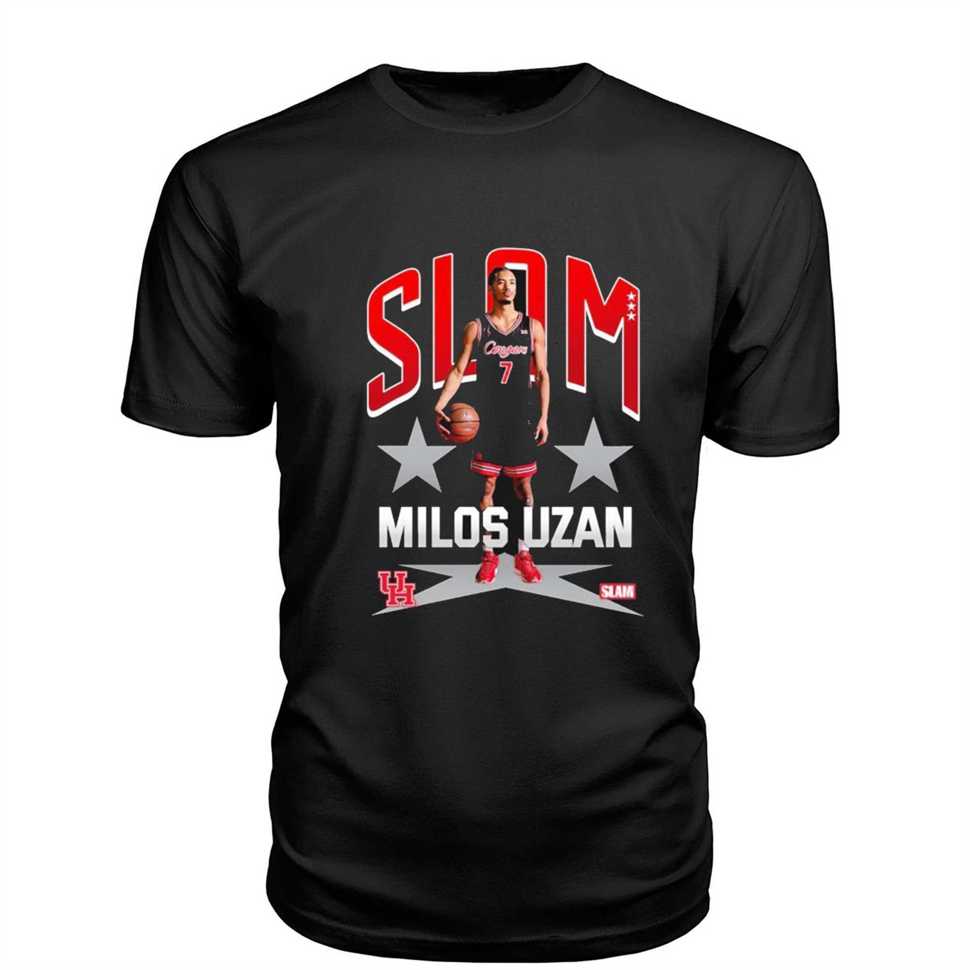 Milos Uzan Slam Houston Cougars Star Tee Milos Uzan Slam Houston Cougars Star Tee