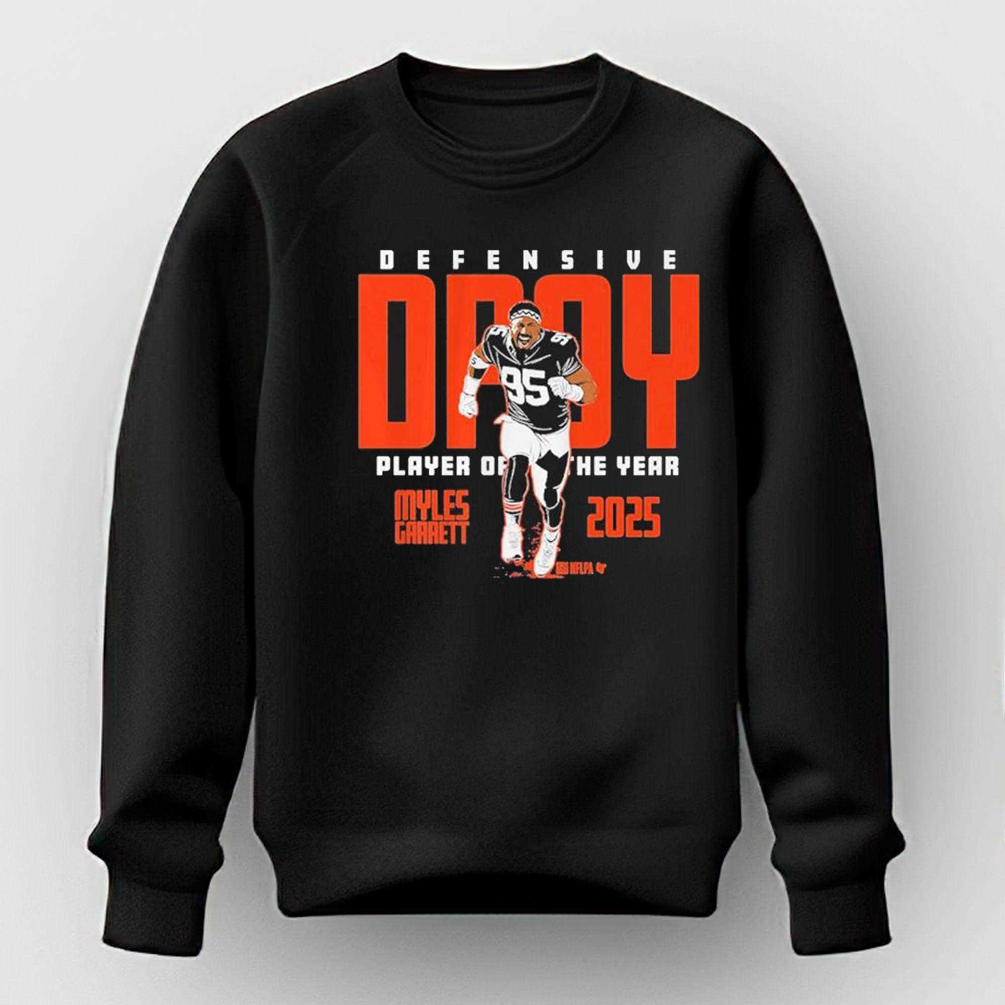 Myles Garrett 2025 Defensive Player Of The Year T-shirt Myles Garrett 2025 Defensive Player Of The Year T-shirt