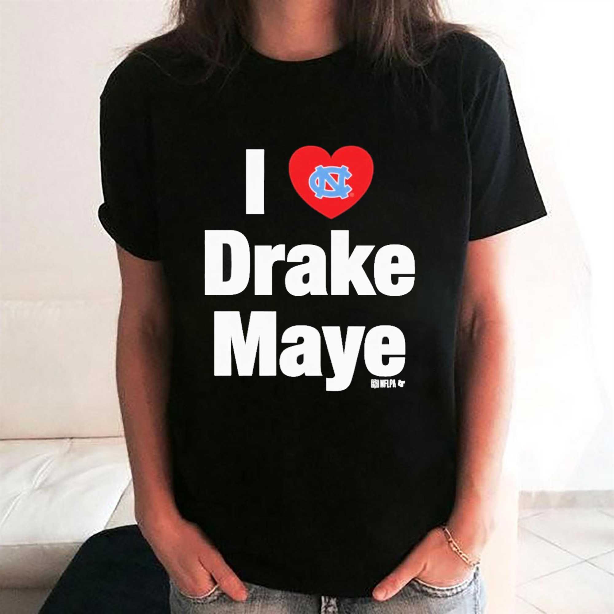 North Carolina Tar Heels I Heart Drake Maye Tee North Carolina Tar Heels I Heart Drake Maye Tee