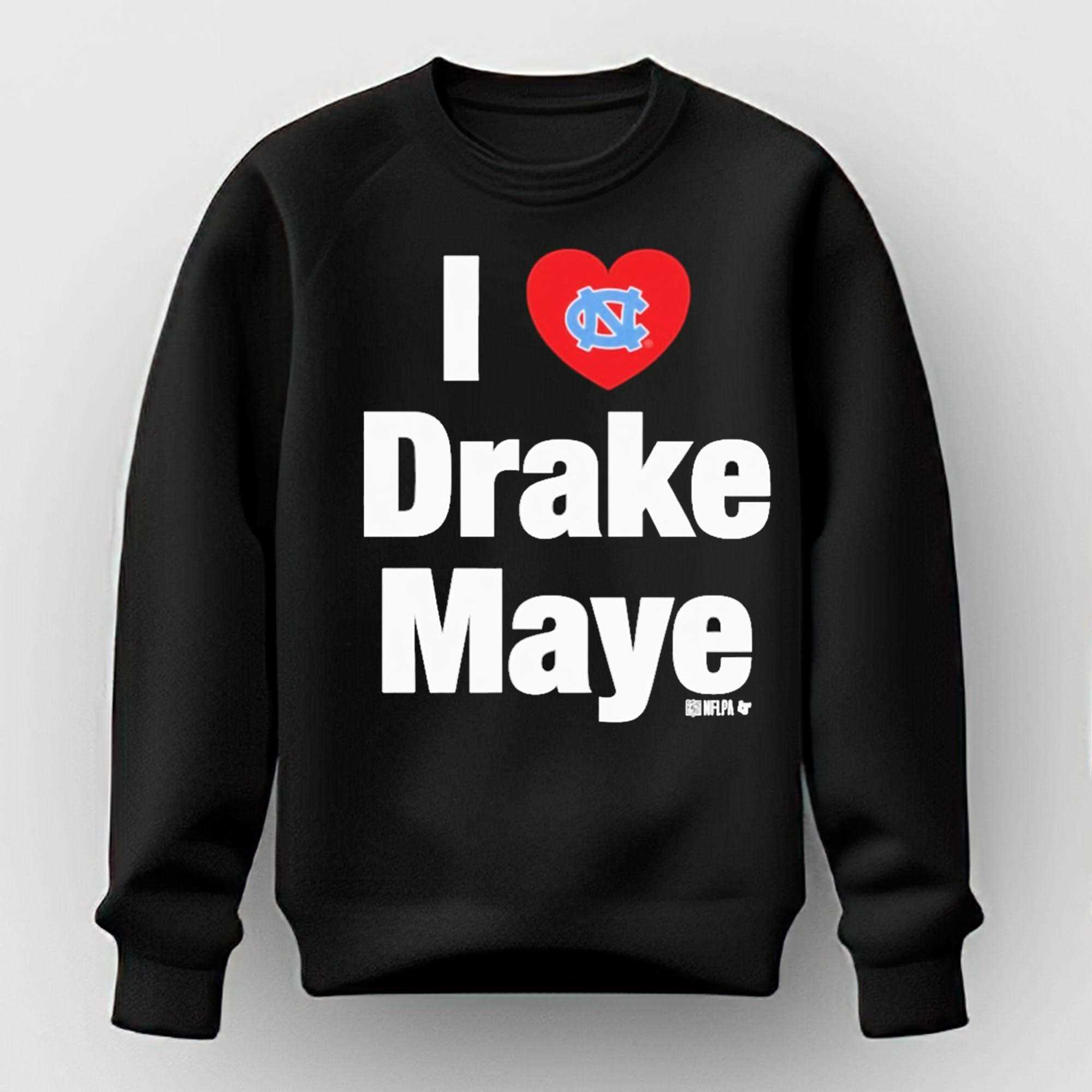 North Carolina Tar Heels I Heart Drake Maye Tee North Carolina Tar Heels I Heart Drake Maye Tee