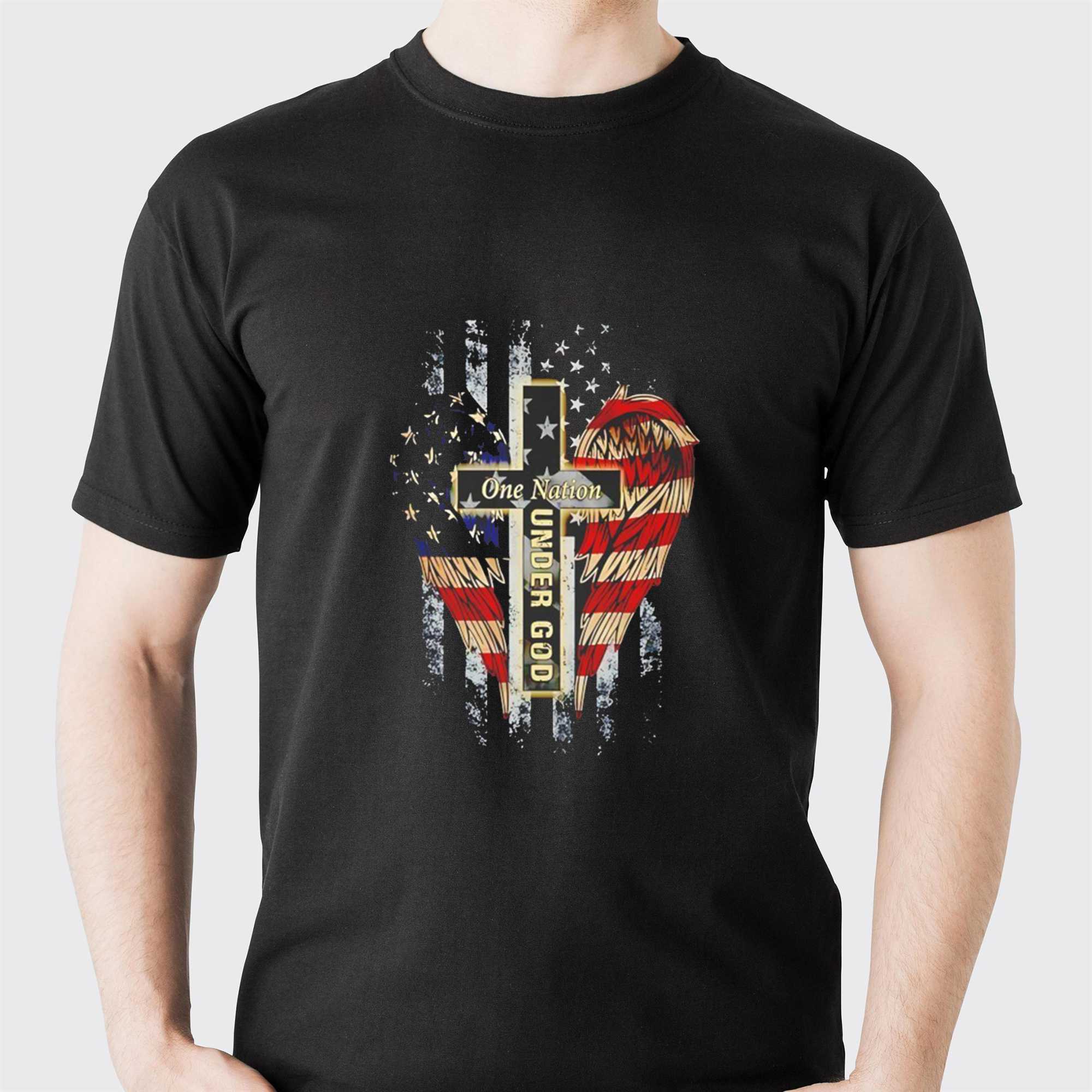 One Nation Under God American Flag Tee