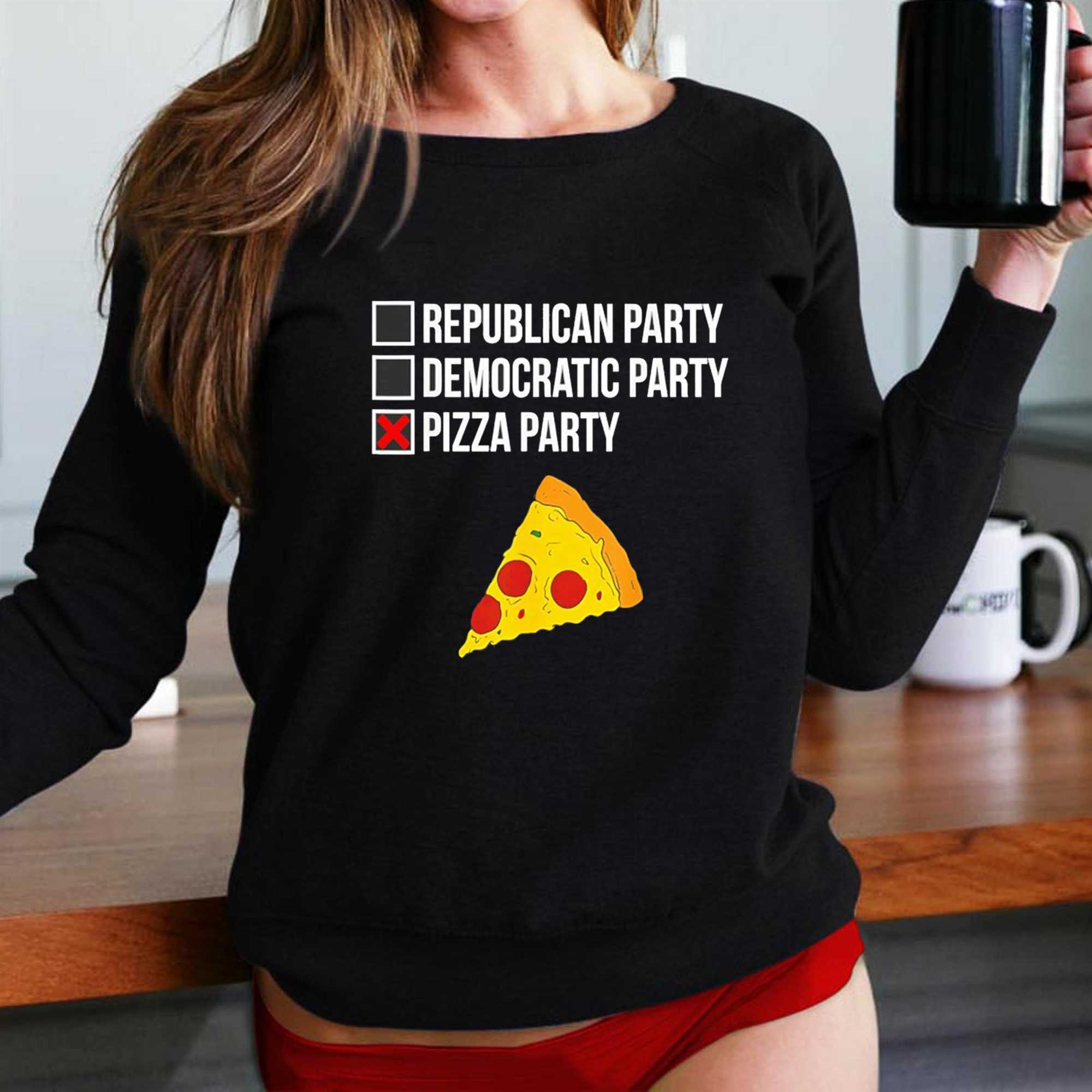 Republican Party Democratic Party Pizza Party Tee Republican Party Democratic Party Pizza Party Tee