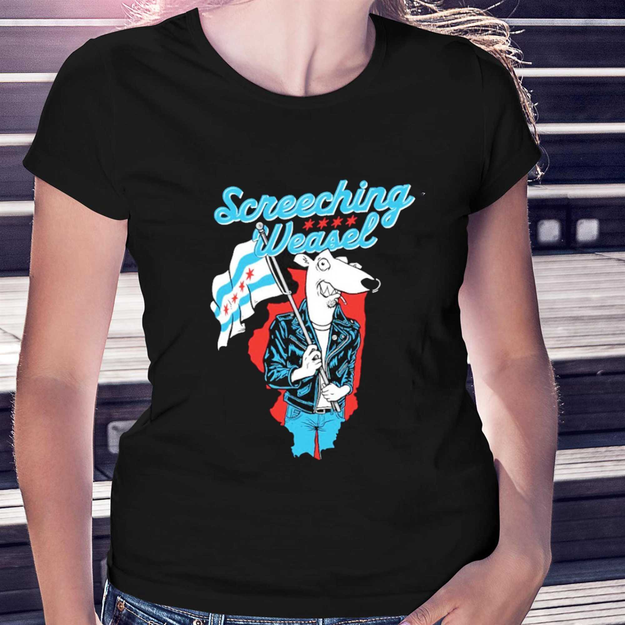 Screeching Weasel Chicago Weasel Tee Screeching Weasel Chicago Weasel Tee