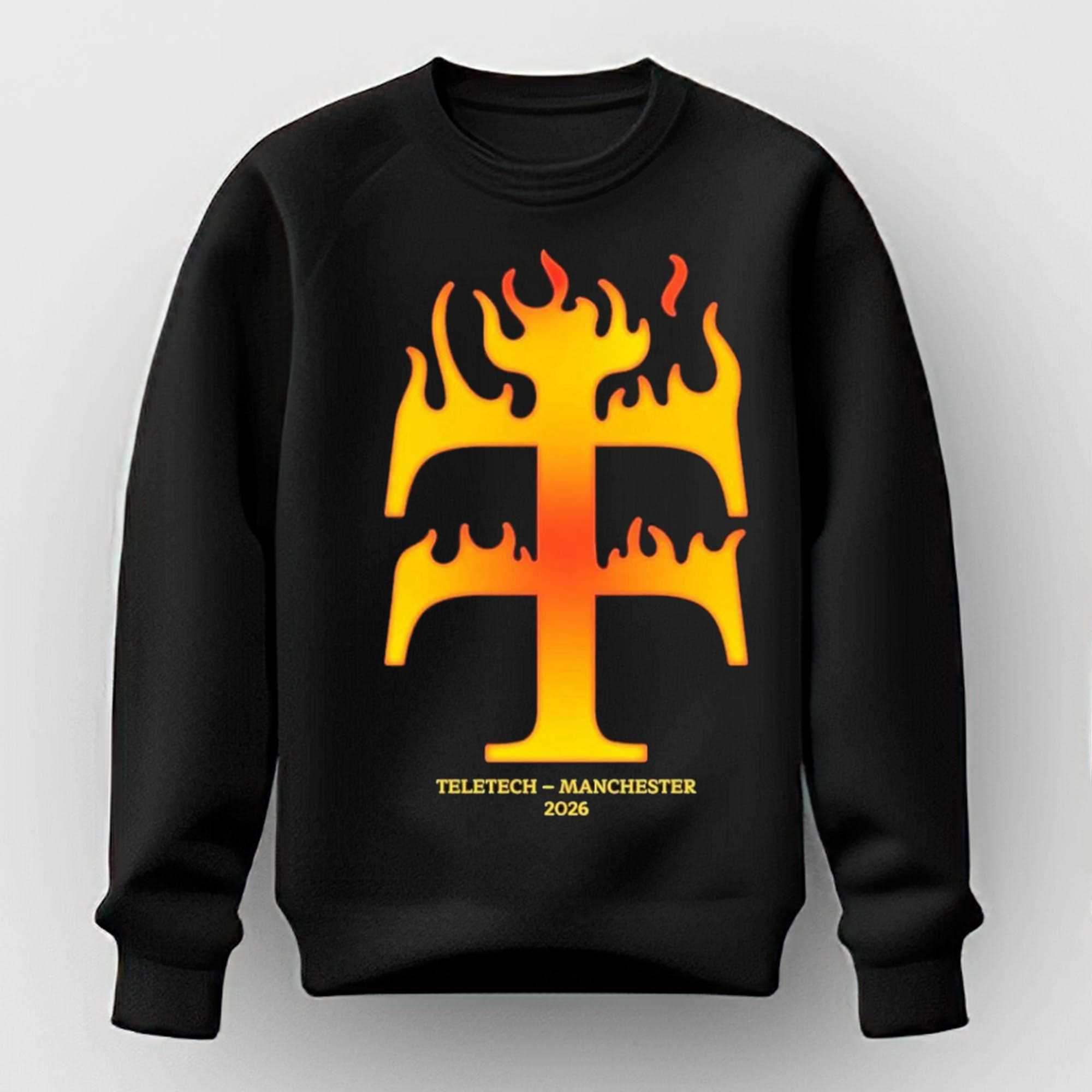 Teletech Machester 2026 Orange Flame Tee Teletech Machester 2026 Orange Flame Tee