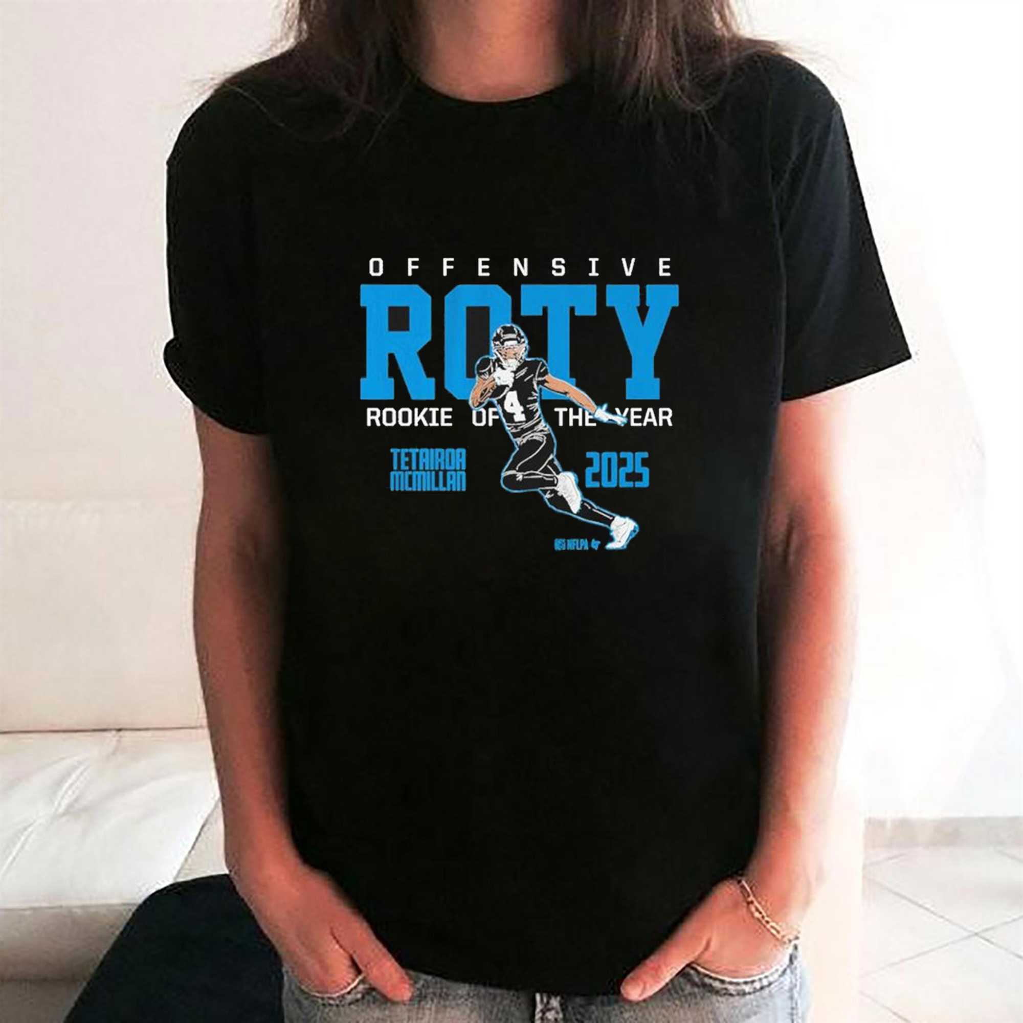 Tetairoa Mcmillan 2025 Offensive Rookie Of The Year Shirt Tetairoa Mcmillan 2025 Offensive Rookie Of The Year Shirt