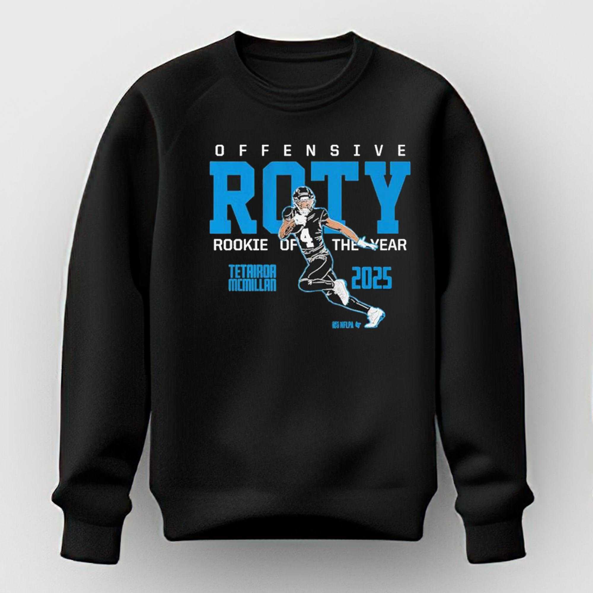Tetairoa Mcmillan 2025 Offensive Rookie Of The Year Shirt Tetairoa Mcmillan 2025 Offensive Rookie Of The Year Shirt