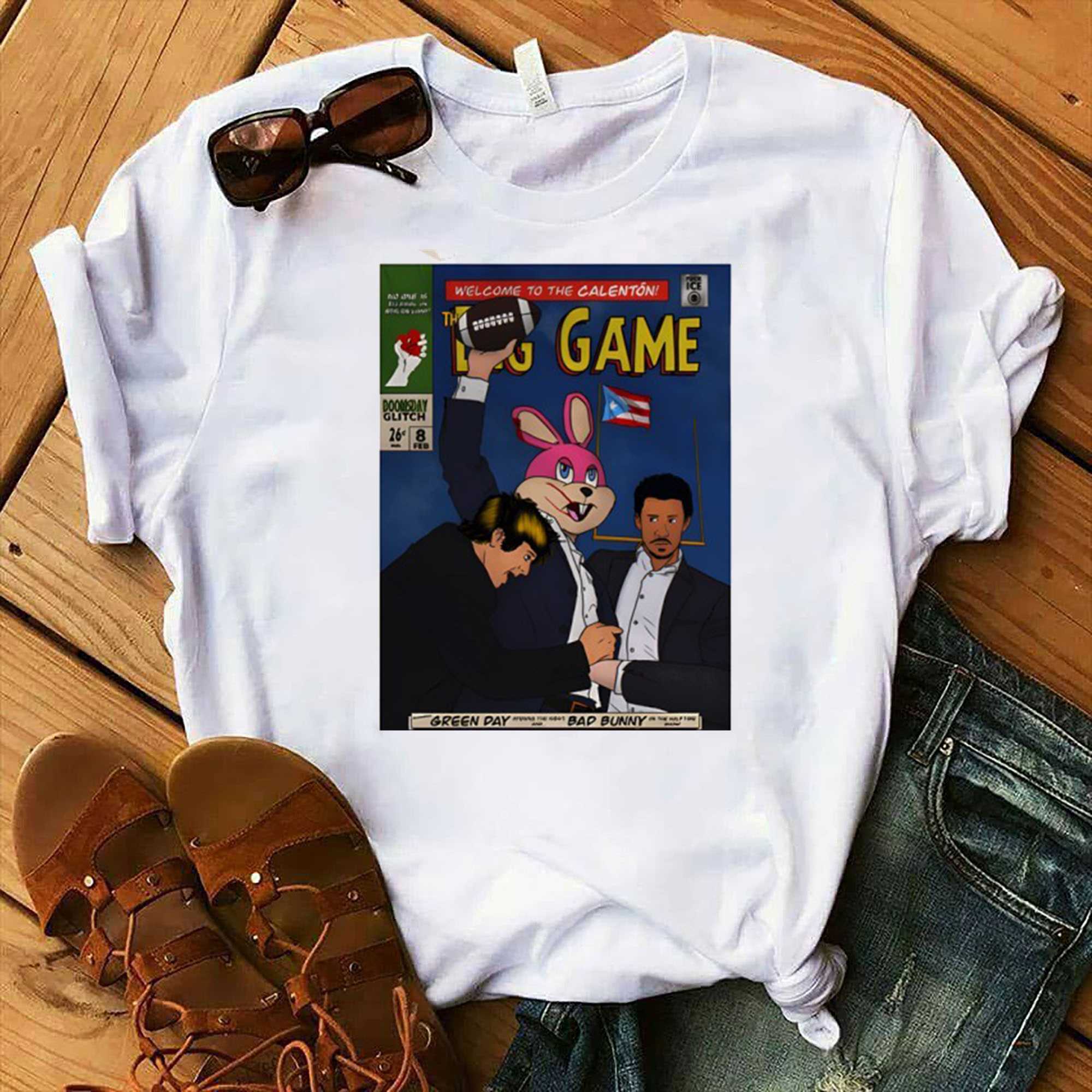 The Big Game Green Day Bad Bunny Welcome To The Calenton Football Shirt The Big Game Green Day Bad Bunny Welcome To The Calenton Football Shirt