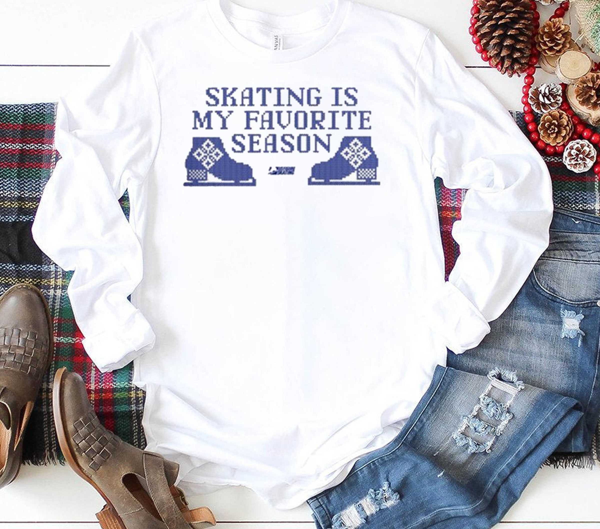 Us Figure Skating Skating Is My Favorite Season Shirt