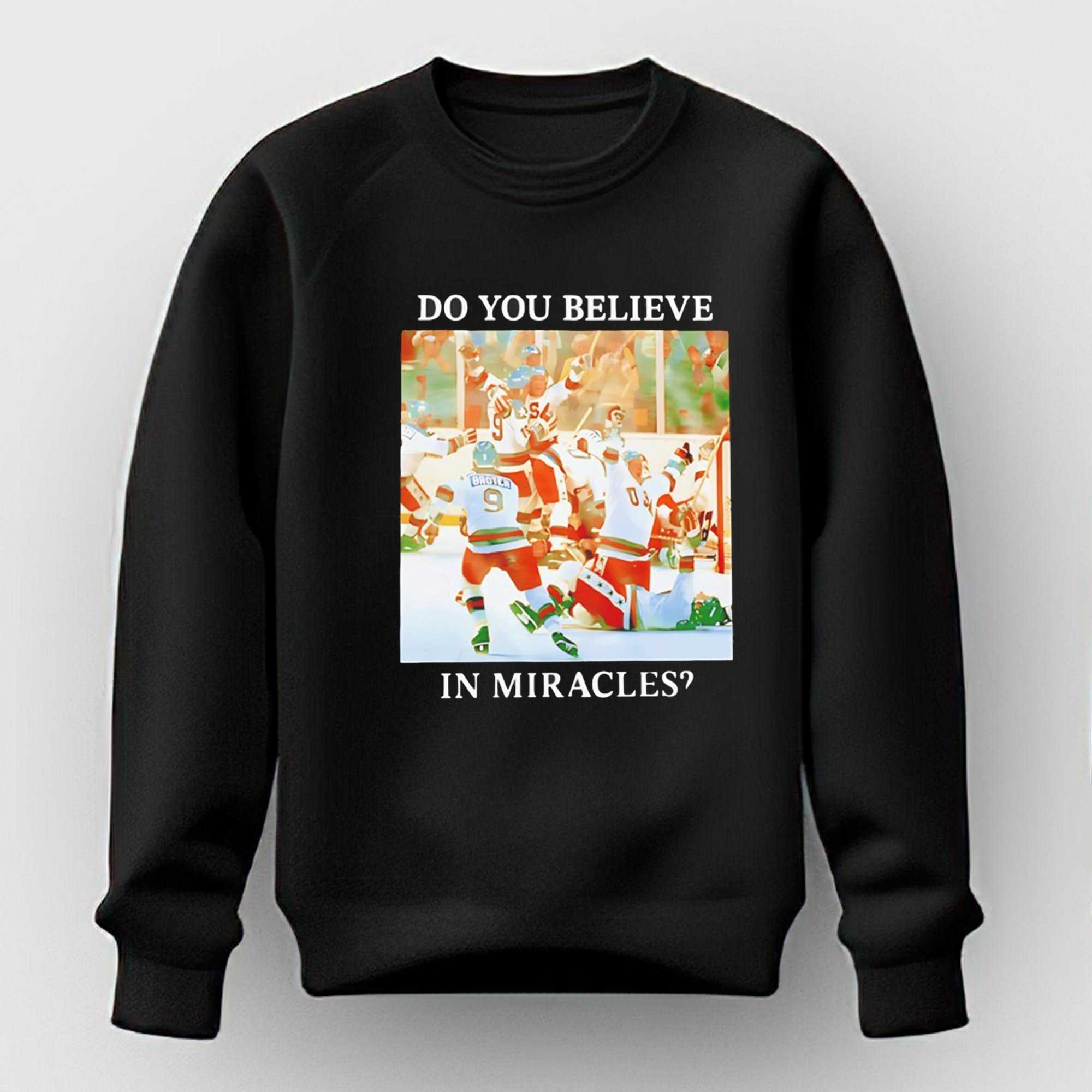 Usa Hockey Champions Do You Believe In Miracles Tee Usa Hockey Champions Do You Believe In Miracles Tee