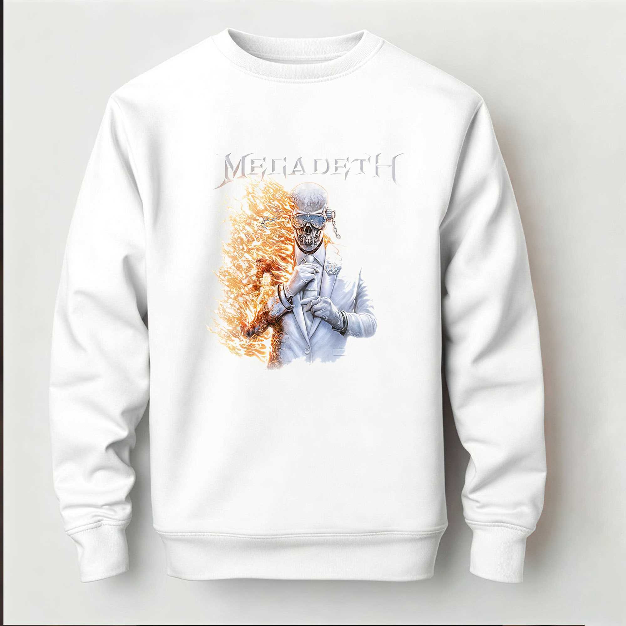 Vic Rattlehead Flames Megadeth Tee Vic Rattlehead Flames Megadeth Tee