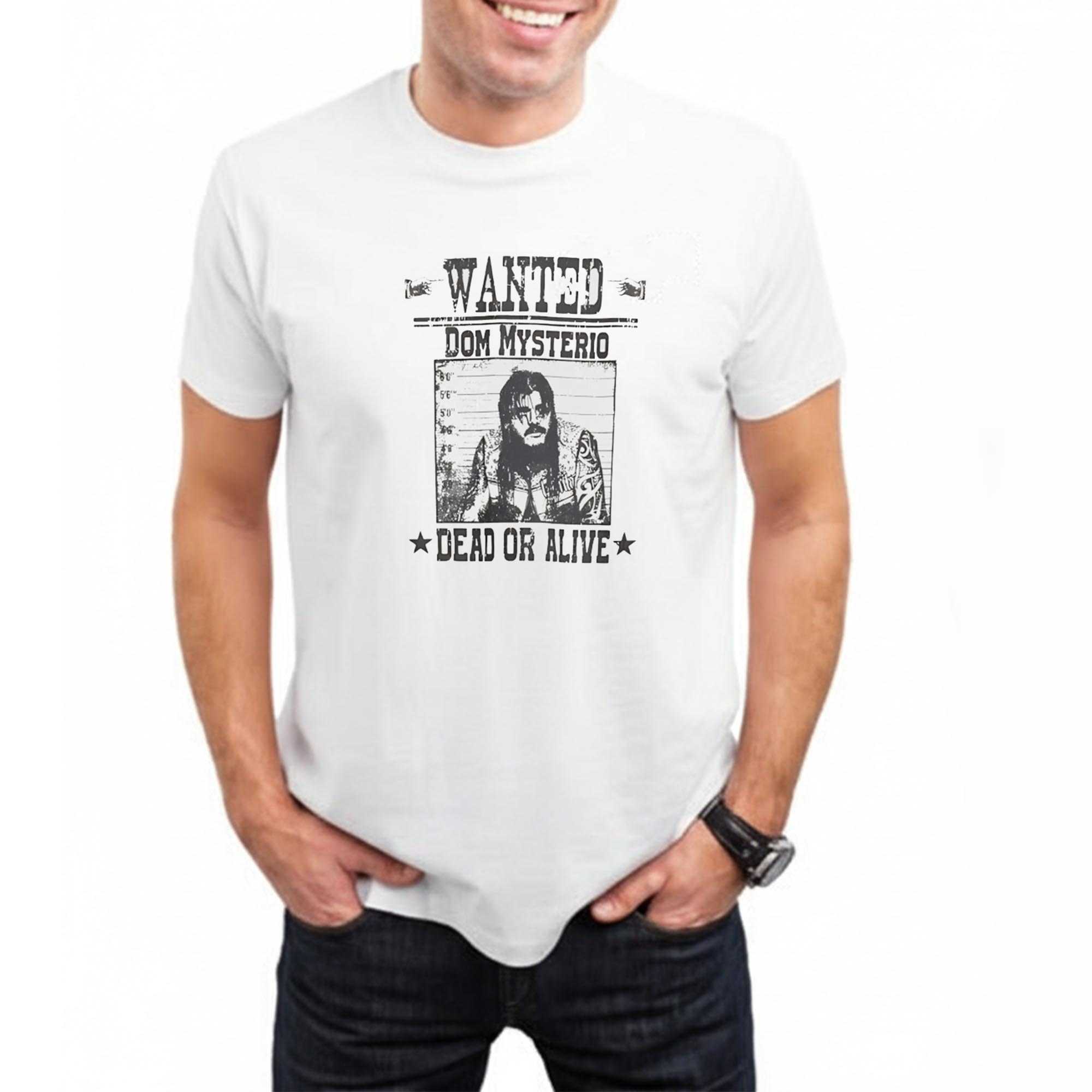 Wanted Dom Mysterio Dead Or Alive Tee Wanted Dom Mysterio Dead Or Alive Tee