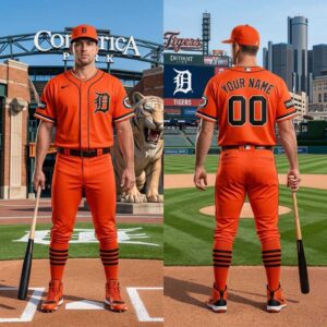 2026 Detroit Tigers Latest Version Orange Baseball Jersey