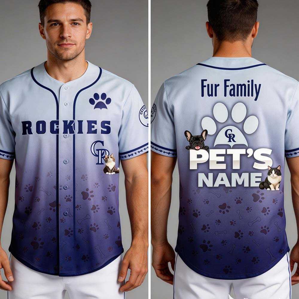 2026 Reds Fur Family Pet Game Night Baseball Jersey