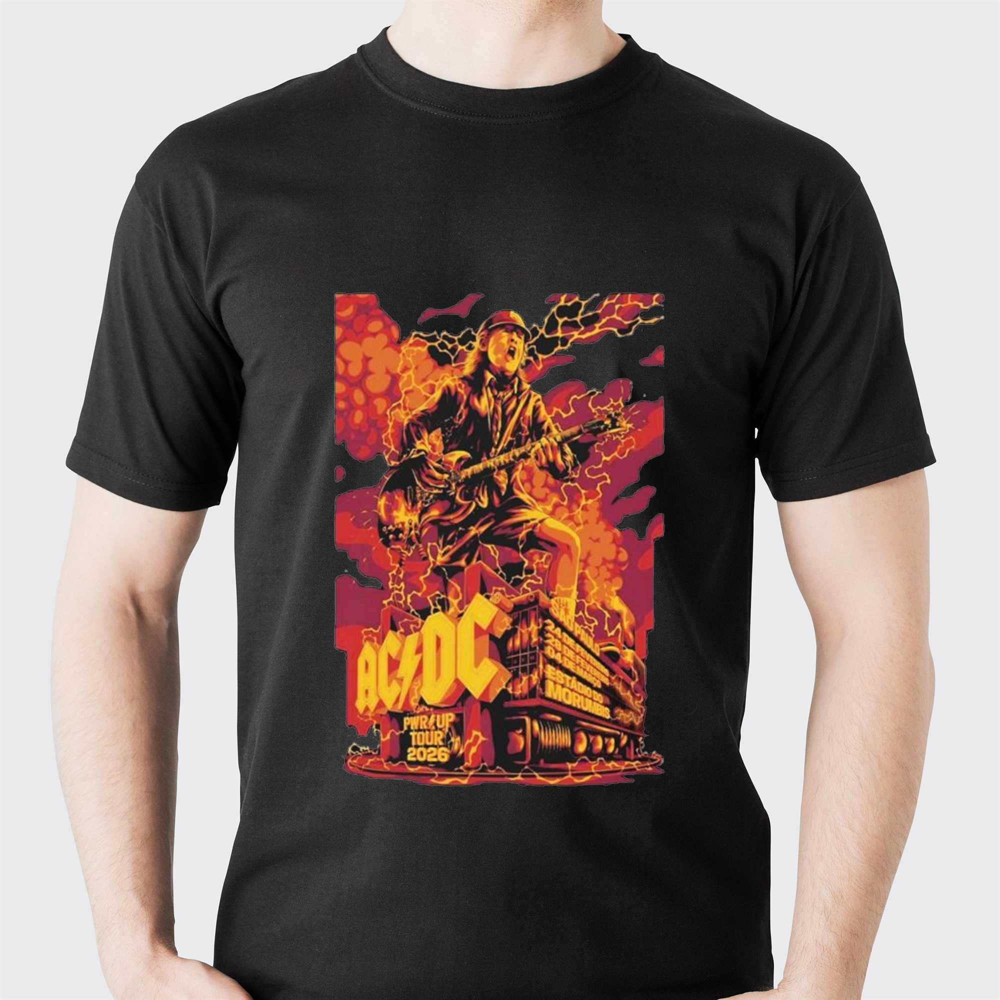 Ac Dc Mar 4 2026 Morumbis Sao Paulo Brazil Poster Shirt Ac Dc Mar 4 2026 Morumbis Sao Paulo Brazil Poster Shirt