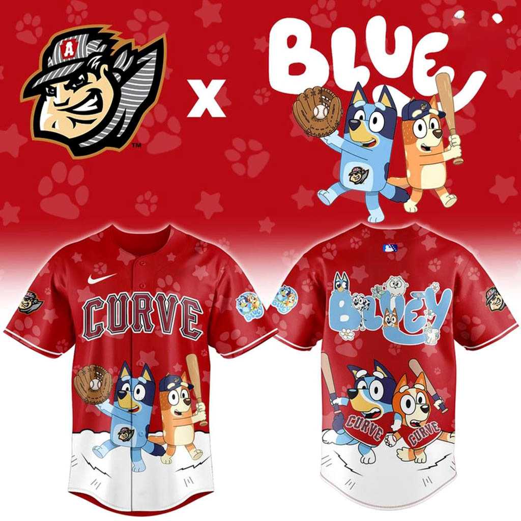 Altoona Curve Bluey Night Limited Baseball Jersey Altoona Curve Bluey Night Limited Baseball Jersey