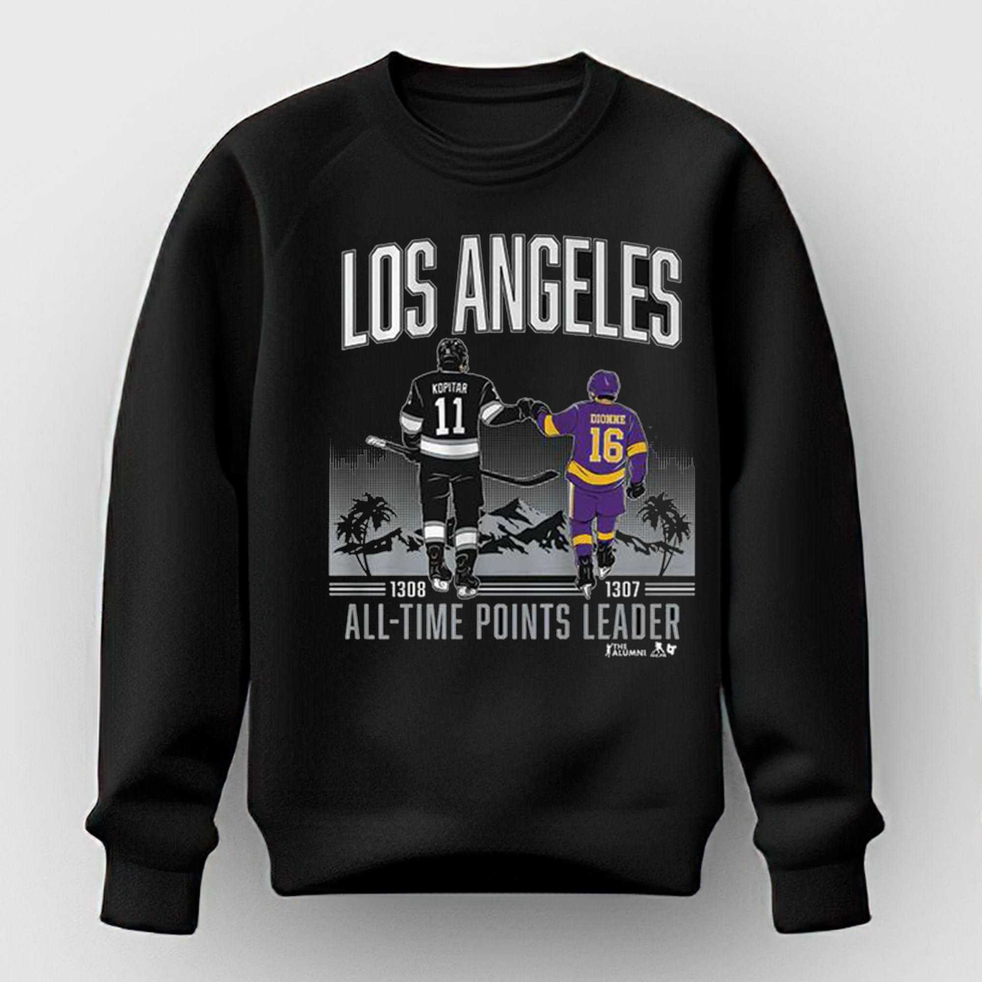 Anze Kopitar and Marcel Dionne Los Angeles All Time Points Leader Shirt Anze Kopitar and Marcel Dionne Los Angeles All Time Points Leader Shirt