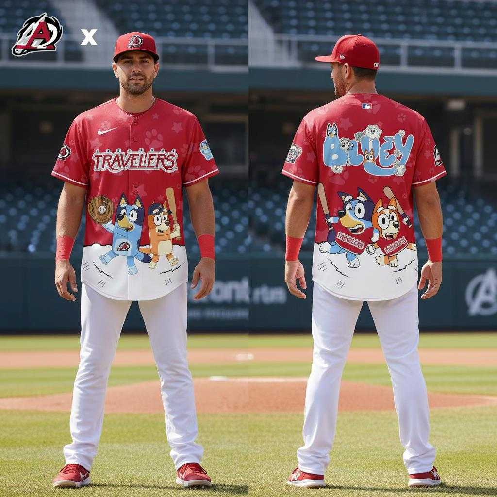 Amarillo Sod Poodles Bluey Night Limited Baseball Jersey