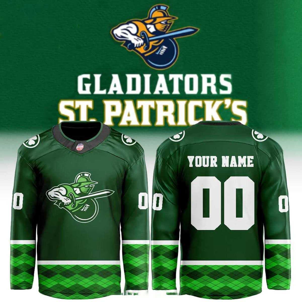 Birmingham Bulls St Patrick’s Day 2026 Custom Hockey Jersey