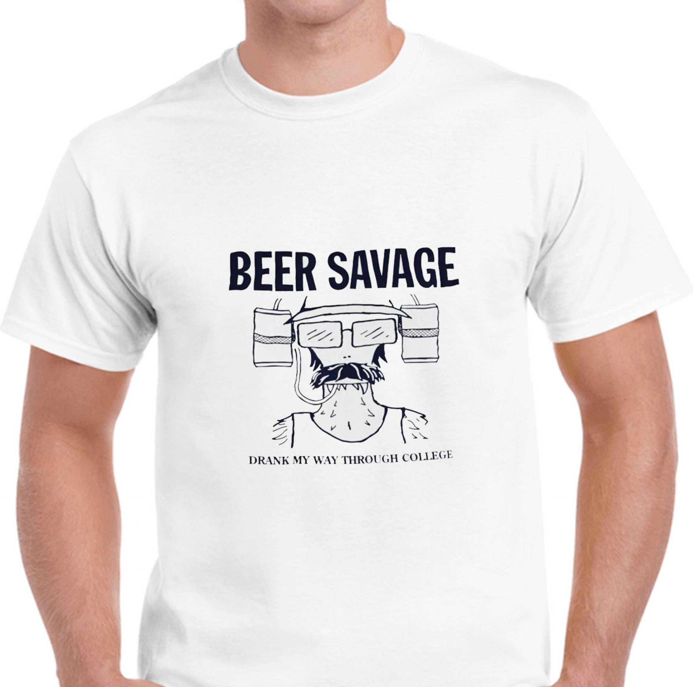Beer Savage Drank My Way Through College Tee Beer Savage Drank My Way Through College Tee