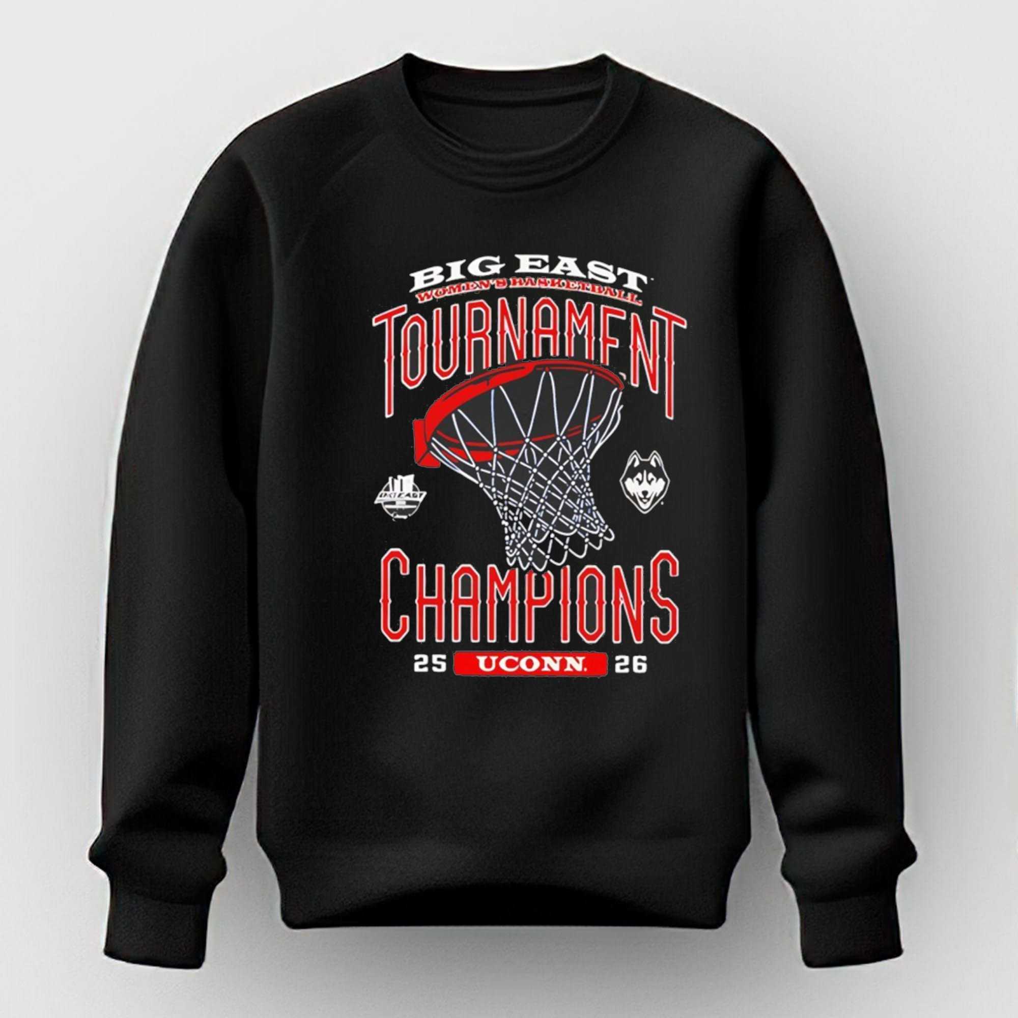 Big East Womens Basketball Tournament Champions 2025 Uconn Huskies Tee