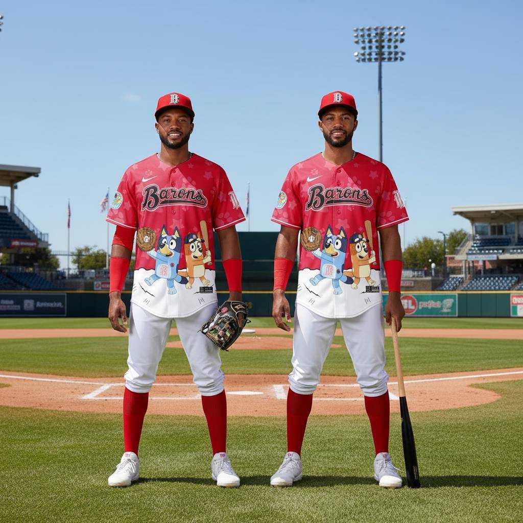 Binghamton Rumble Ponies Bluey Night Limited Baseball Jersey