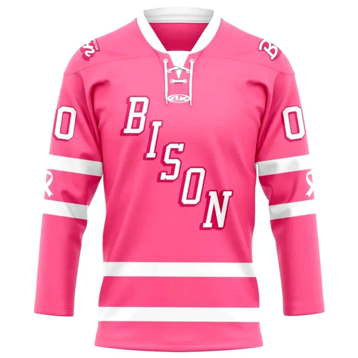 Bloomington Bison Pink in the Rink 2026 Custom Name Jersey Bloomington Bison Pink in the Rink 2026 Custom Name Jersey