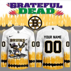 Boston Bruins Grateful Dead Tie Dye 2026 Exclusive Hockey Jersey