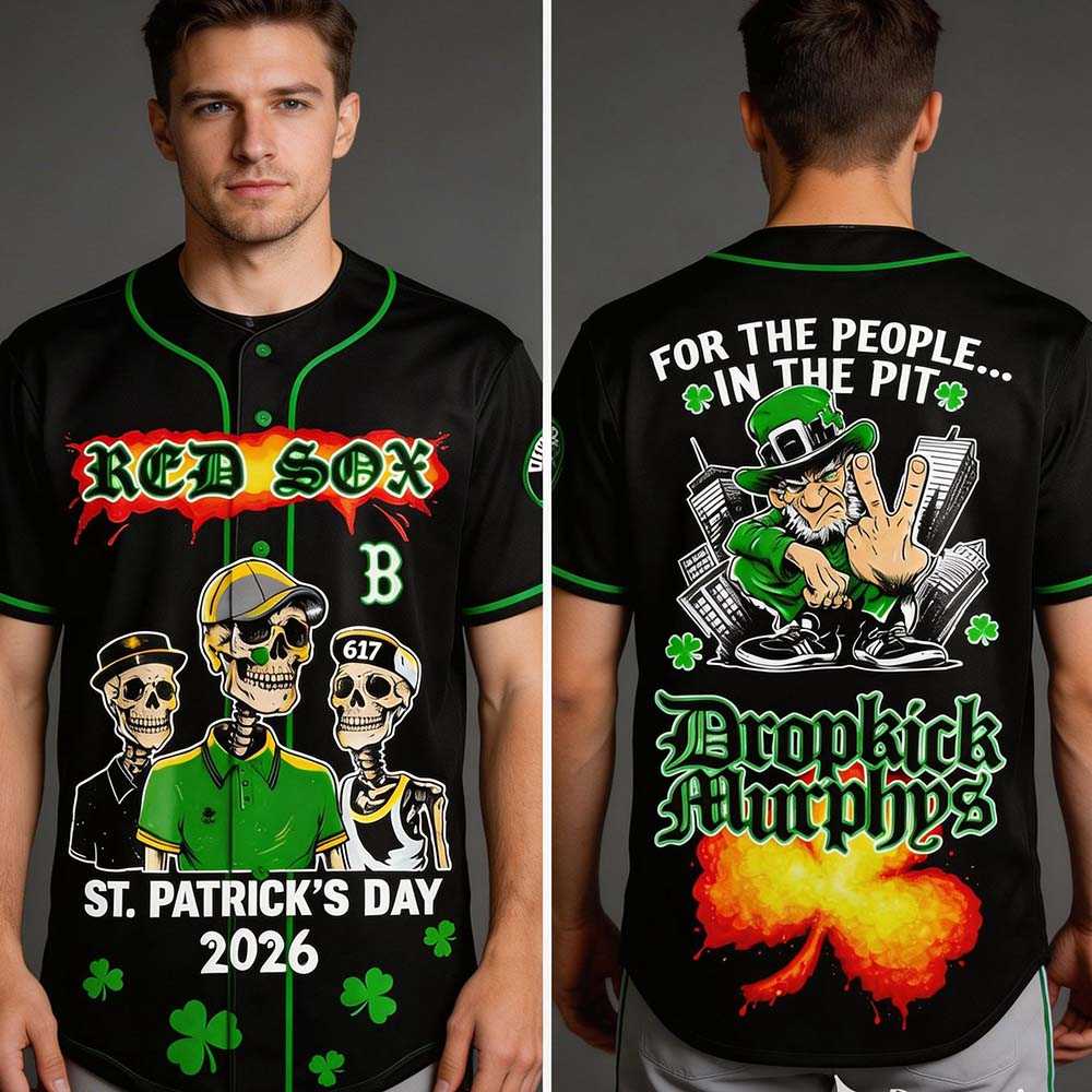 Boston Red Sox Dropkick Murphys St Patrick’s Day 2026 Tour Jersey