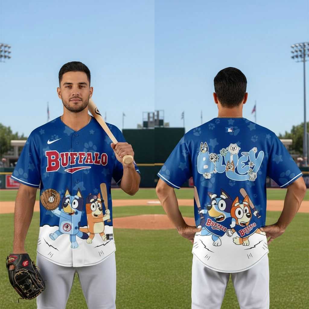 Buffalo Bisons Bluey Night Limited Baseball Jersey Buffalo Bisons Bluey Night Limited Baseball Jersey