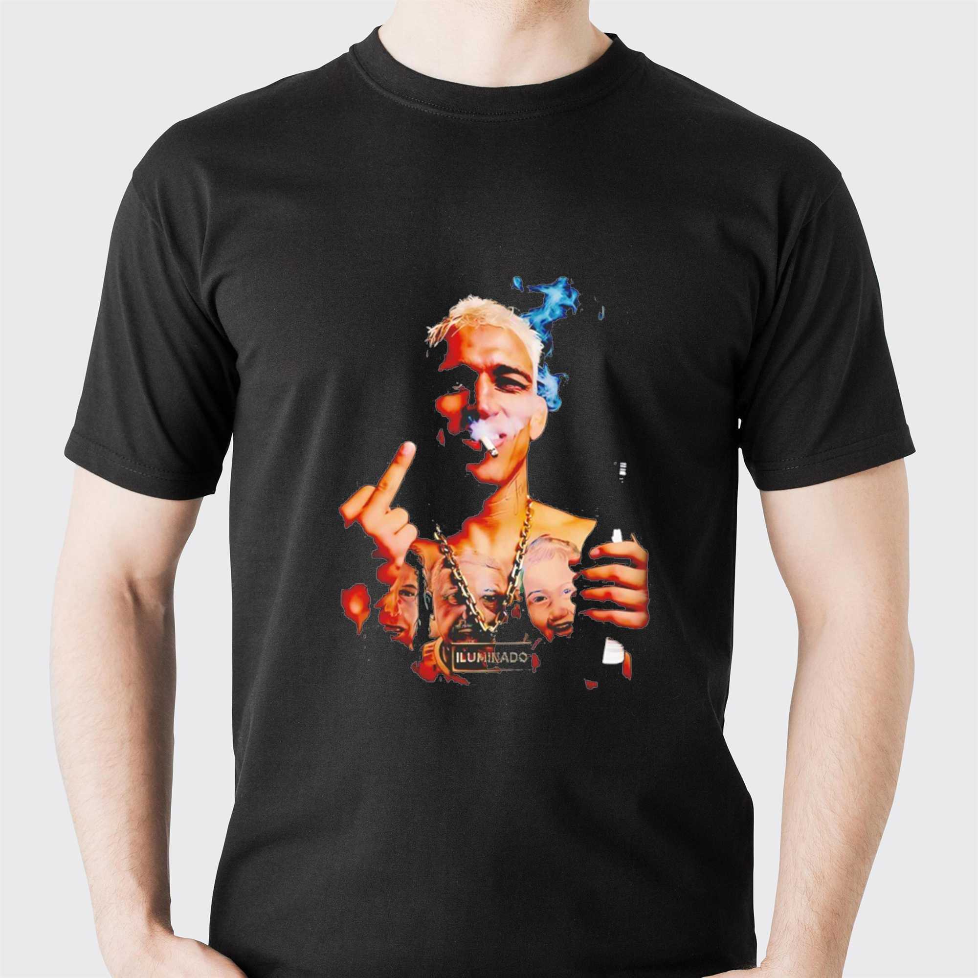 Charles Oliveira middle finger smoking and drinking beer Tee