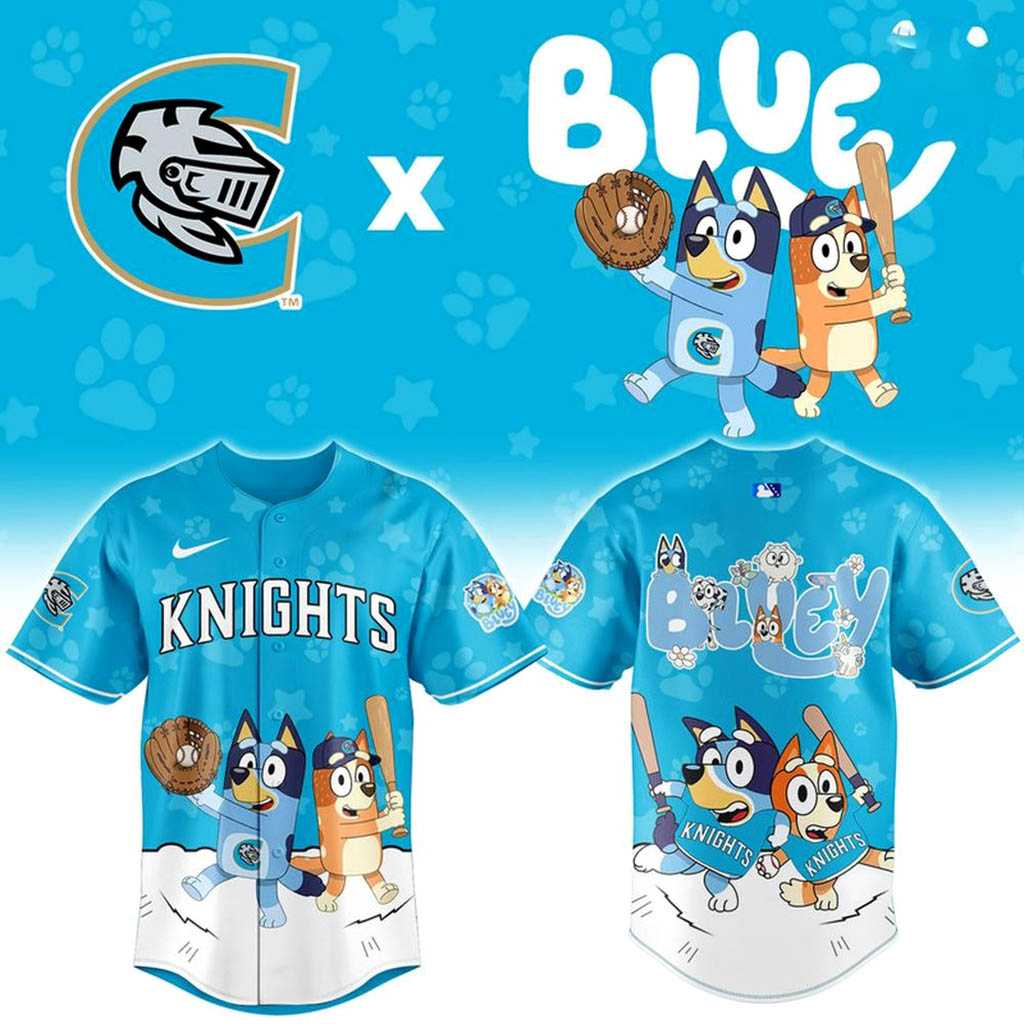 Charlotte Knights Bluey Night Limited Baseball Jersey Charlotte Knights Bluey Night Limited Baseball Jersey