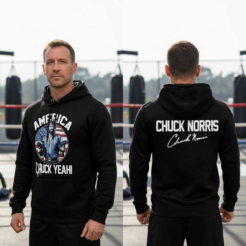 Chuck Norris 1940 2026 Didn’t Die Hoodie Tee