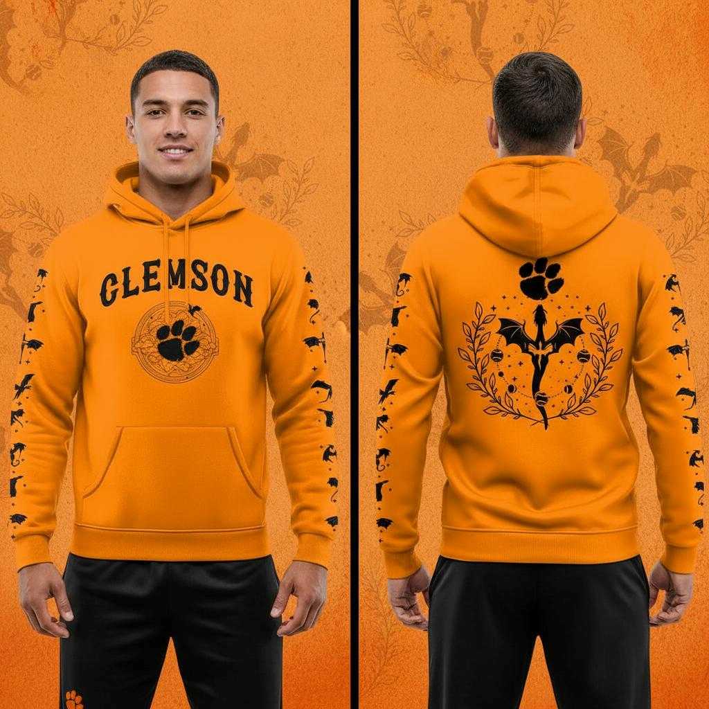 Clemson Tigers Fourth Night 2026 NCAA Football Black Hoodie Tee